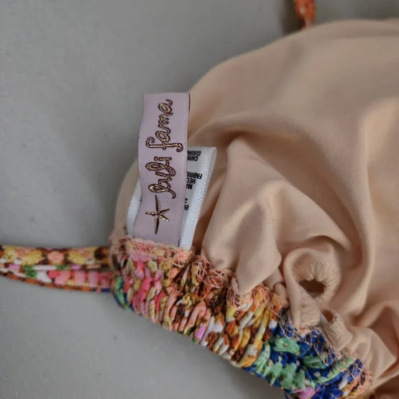 Luli Fama Mosaic Bikini Set in Orange and Blue - Picture 6 of 7